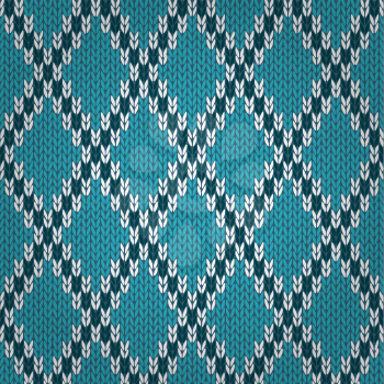 Royalty Free Clipart Image of a Knitted Pattern