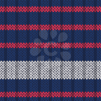 Royalty Free Clipart Image of a Striped Seamless Knit Pattern