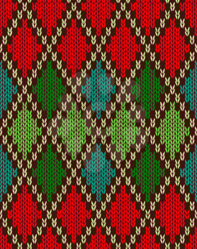 Royalty Free Clipart Image of a Diamond Knit Pattern