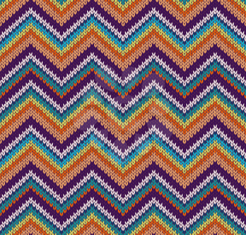 Style Seamless Knitted Pattern