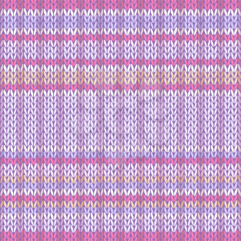 Seamless Pattern. Knit Texture. Fabric Color Tracery Background