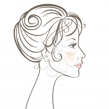 Beauty women face vector illustration
