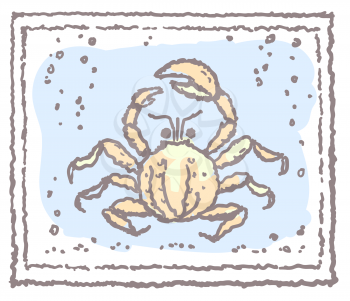 Crab in frame