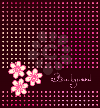 abstract dark background with red stylized flower 