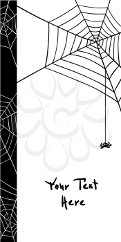 spiders web elements, black and white design vector card