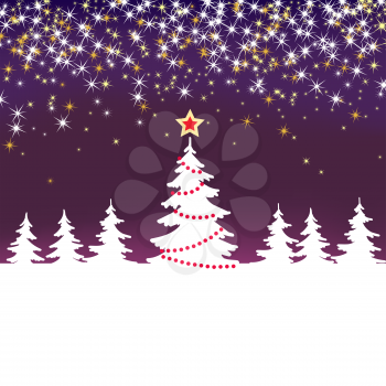 Christmas sparkle  background with tree