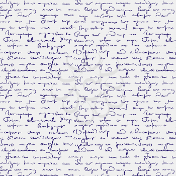 Seamless abstract handwritten text pattern 