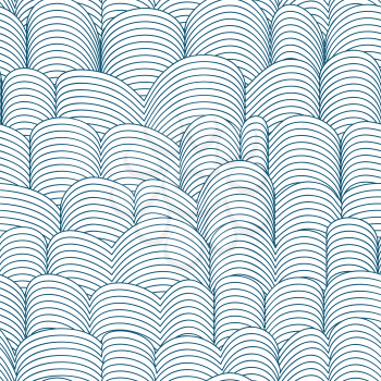 Seamless Abstract  Waves Pattern, Vector Background