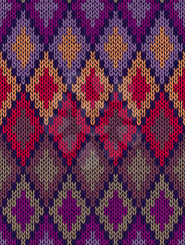 Style Seamless Color Knitted Ornament Pattern