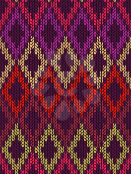 Seamless Vector Female Knitting and Embroidery Ornamental Pattern