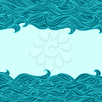 Abstract  Waves Pattern, Vector Background