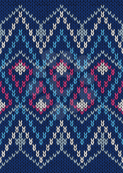 Seamless Ornamental Male Style Knitted Vector Pattern