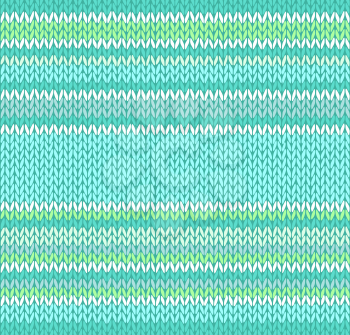 Style Seamless Green Blue White Color Light Vector Knitted Pattern 