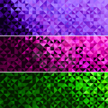 Abstract Light Brilliant Fun Holiday Banner Pattern. Bright Sparkle Green Pink Violet Vector Background