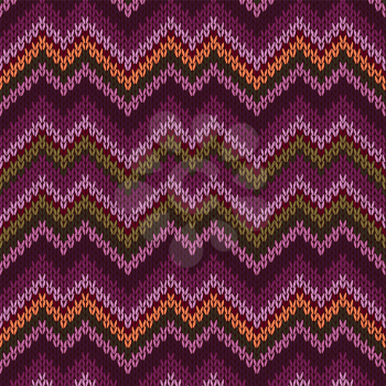 Style Seamless Knitted Pattern. Fashion Color Swatch