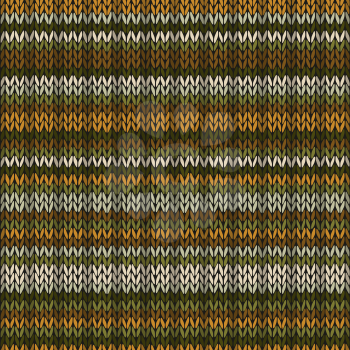 Knitted Seamless Green Brown Yellow Color Pattern
