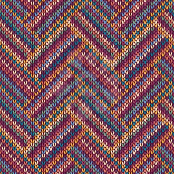 Multicolored Seamless Knitted Pattern