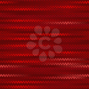 Style Seamless Knitted Melange Pattern. Red Color Vector Illustration