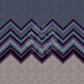 Fashion Color Swatch. Style Horizontally Seamless Knitted Pattern
