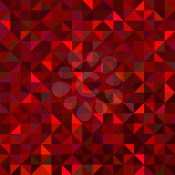 Red Geometric Background. Vector Mosaic Pattern