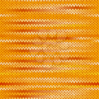 Style Seamless Knitted Melange Pattern. Red Orange Yellow Color Vector Illustration