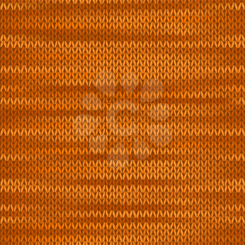 Style Seamless Knitted Melange Pattern. Brown Orange Yellow Color Vector Illustration