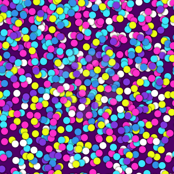 Seamless Pattern of Colorful confetti. Celebration holiday vector background