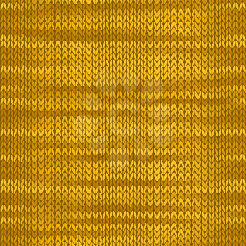 Style Seamless Knitted Melange Pattern. Brown Yellow Color Vector Illustration