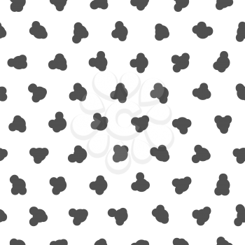 Seamless Black and White Pattern. Polka Dot Texture. Stylish Fashion Print
