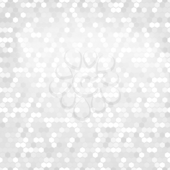 White Hexagon Background. Abstract Geometric Seamless Pattern
