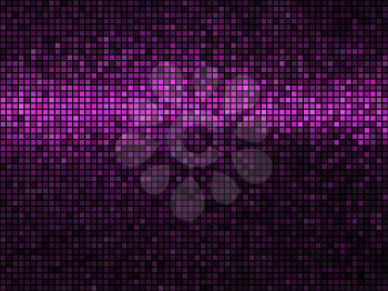 Abstract mosaic background. Square pixel mosaic. Lights violet disco texture