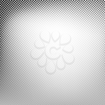 Abstract spotted halftone background. Vector black white gray color illustration for business presentation