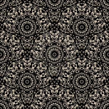 Seamless pattern. Abstract lacy ornament. Vector geometric art background