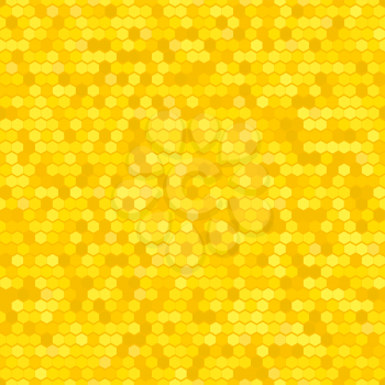 Yellow Hexagon Background. Abstract Geometric Seamless Pattern