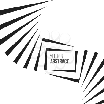 Geometric Vector Black and White Background. Architecture and Construction or Library Concept. Avant-Garde Style