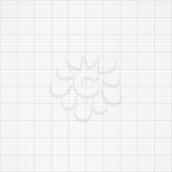 Graph seamless millimeter grid paper. Vector engineering light gray and white color background