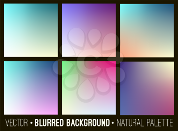 Blurred abstract backgrounds collection. Smooth template design for creative decor web banners and mobile interface