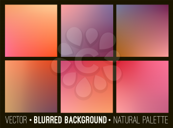 Blurred abstract backgrounds set. Smooth template design for creative decor covers, banners and websites