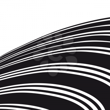 Abstract background. Black and white curve lines