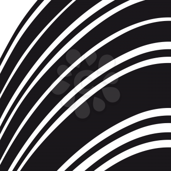Abstract background. Black and white curve lines