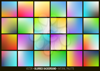 Blurred abstract backgrounds set. Smooth template design for creative decor covers, banners and websites.