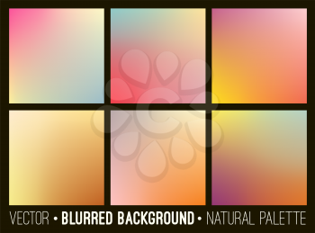 Colorful gradient abstract backgrounds set. Smooth template design for creative decor of covers, banners and websites