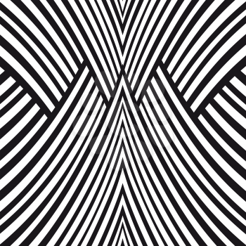 Abstract background. Black and white symmetric pattern.
