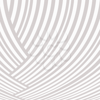 Abstract striped background. White and light grey pigtail curve pattern. Ascending lines.