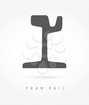 Tram rail logo icon business urban transport concept.