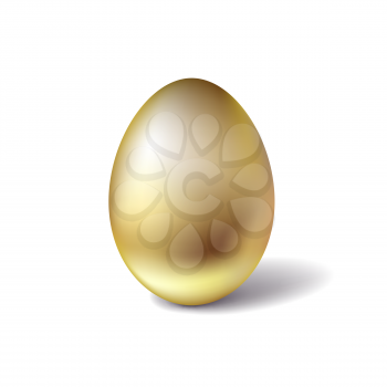 Golden egg. Easter symbol. Spring traditional holidays.