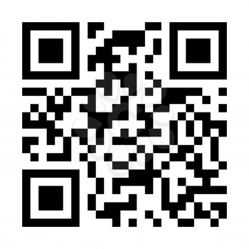 QR code. Abstract Vector modern bar code sample for smartphone scanning isolated on white background. Data encryption.