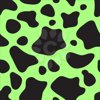 Seamless pattern black and green. Cow hide background