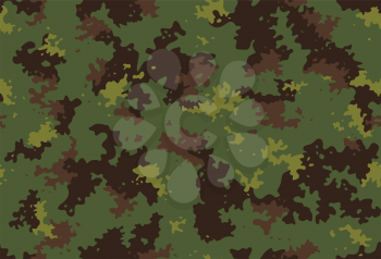 Seamless classic camouflage pattern. Camo fishing hunting vector background. Masking green beige black brown color military texture wallpaper. Army design for fabric paper vinyl print