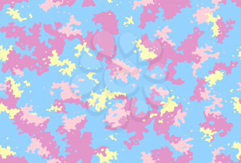 Camouflage seamless pattern in delicate colors for printing on fabrics for children's and sportswear.